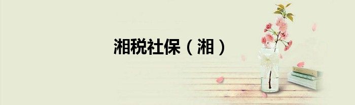 湘税社保（湘）