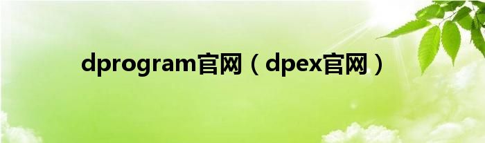 dprogram官网（dpex官网）