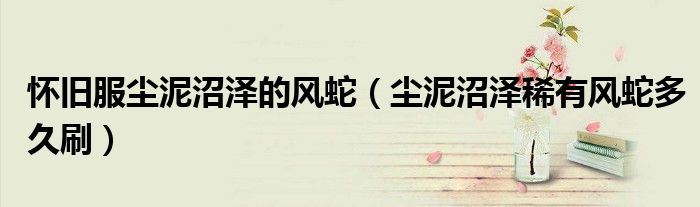 怀旧服尘泥沼泽的风蛇（尘泥沼泽稀有风蛇多久刷）