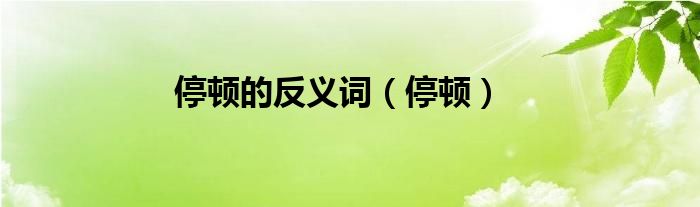 停顿的反义词（停顿）