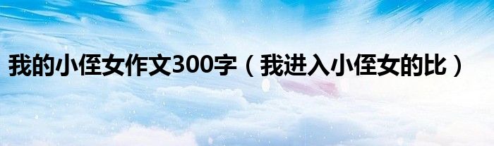 我的小侄女作文300字（我进入小侄女的比）