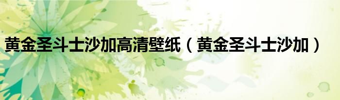 黄金圣斗士沙加高清壁纸（黄金圣斗士沙加）