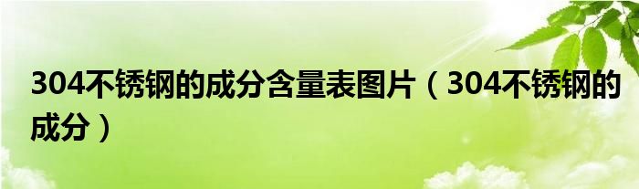 304不锈钢的成分含量表图片（304不锈钢的成分）