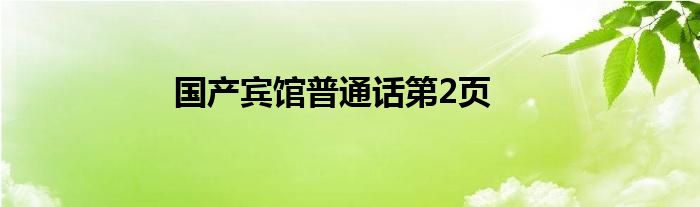 国产宾馆普通话第2页