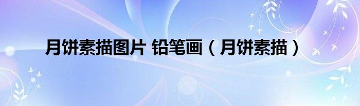月饼素描图片 铅笔画（月饼素描）