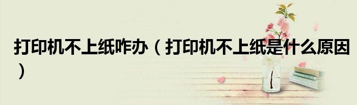 打印机不上纸咋办（打印机不上纸是什么原因）