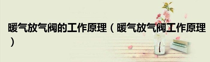 暖气放气阀的工作原理（暖气放气阀工作原理）