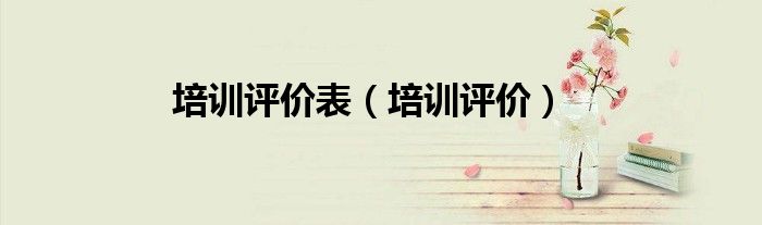 培训评价表（培训评价）