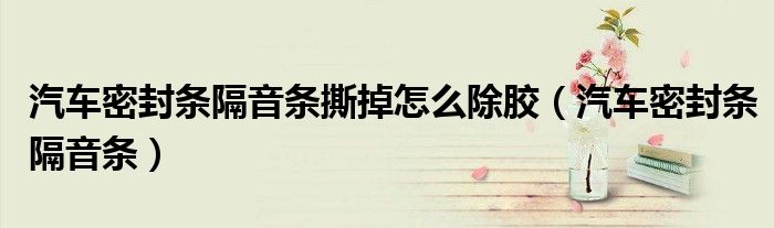 汽车密封条隔音条撕掉怎么除胶（汽车密封条隔音条）
