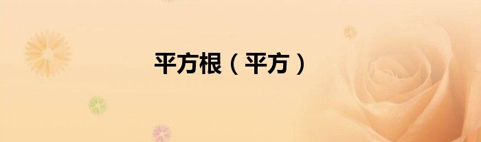平方根（平方）