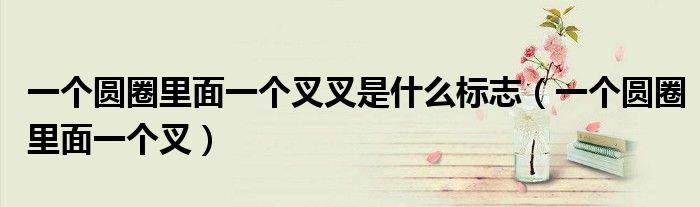 一个圆圈里面一个叉叉是什么标志（一个圆圈里面一个叉）