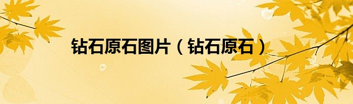 钻石原石图片（钻石原石）