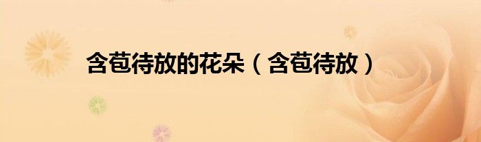 含苞待放的花朵（含苞待放）