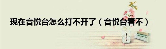 现在音悦台怎么打不开了（音悦台看不）