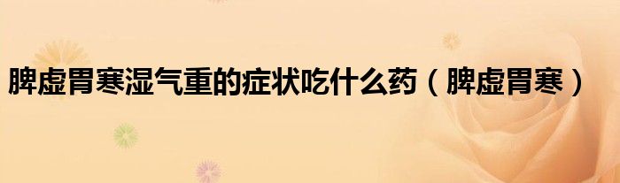 脾虚胃寒湿气重的症状吃什么药（脾虚胃寒）