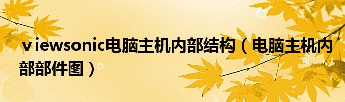 ⅴiewsonic电脑主机内部结构（电脑主机内部部件图）
