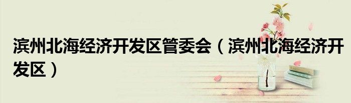 滨州北海经济开发区管委会（滨州北海经济开发区）