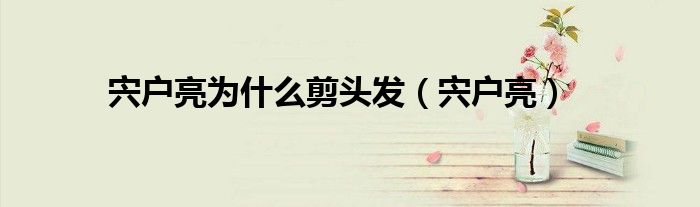 宍户亮为什么剪头发（宍户亮）
