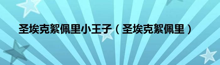 圣埃克絮佩里小王子（圣埃克絮佩里）