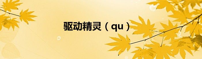 驱动精灵（qu）