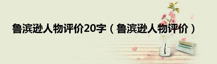 鲁滨逊人物评价20字（鲁滨逊人物评价）