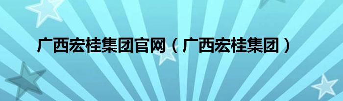 广西宏桂集团官网（广西宏桂集团）