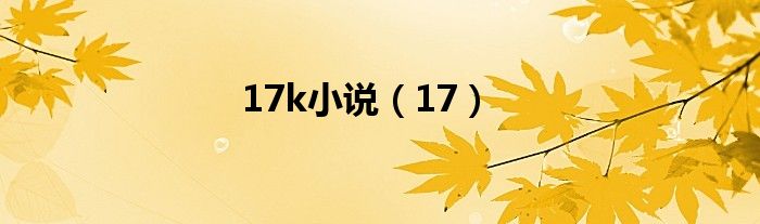 17k小说（17）