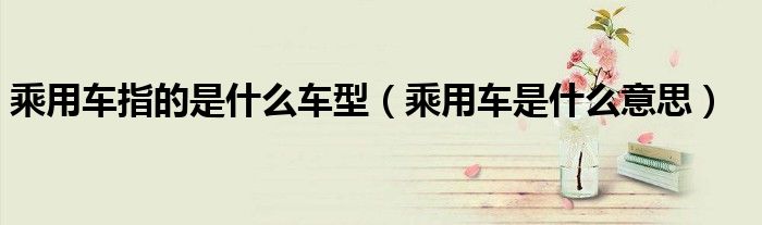 乘用车指的是什么车型（乘用车是什么意思）