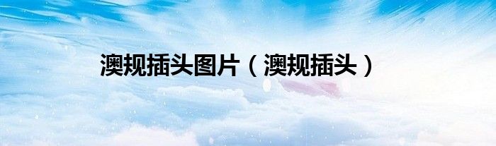 澳规插头图片（澳规插头）