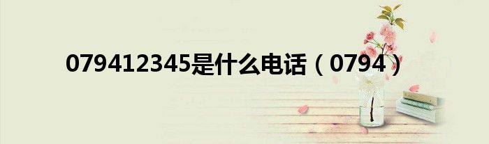 079412345是什么电话（0794）