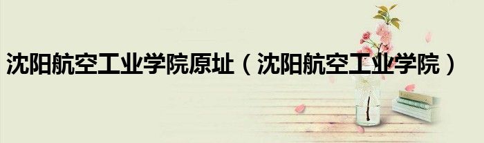 沈阳航空工业学院原址（沈阳航空工业学院）