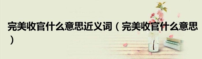 完美收官什么意思近义词（完美收官什么意思）