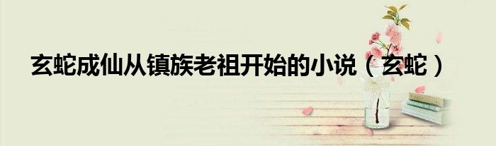 玄蛇成仙从镇族老祖开始的小说（玄蛇）
