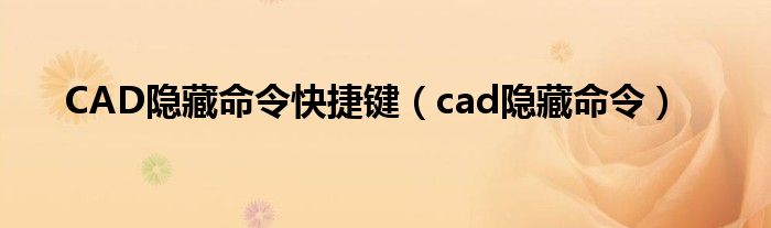 CAD隐藏命令快捷键（cad隐藏命令）