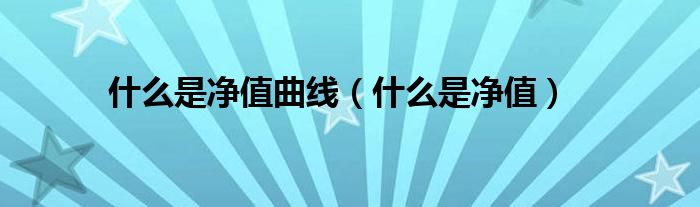 什么是净值曲线（什么是净值）