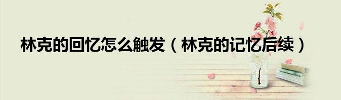 林克的回忆怎么触发（林克的记忆后续）