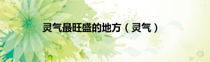 灵气最旺盛的地方（灵气）