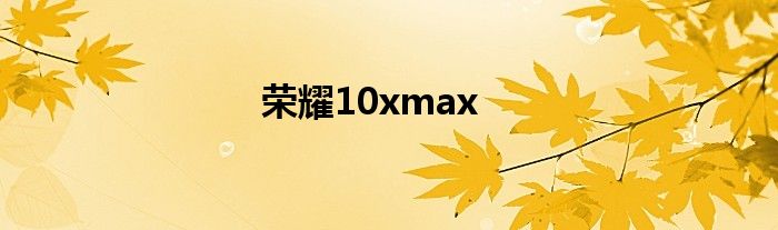 荣耀10xmax