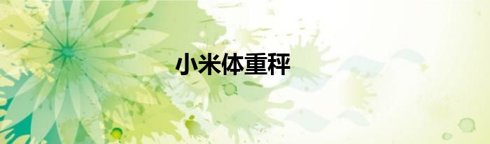 小米体重秤