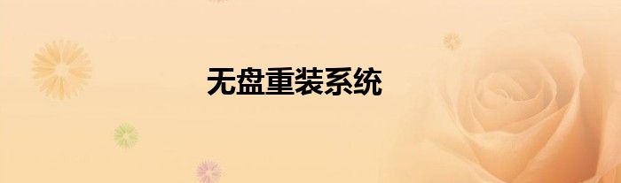 无盘重装系统