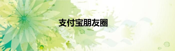 支付宝朋友圈
